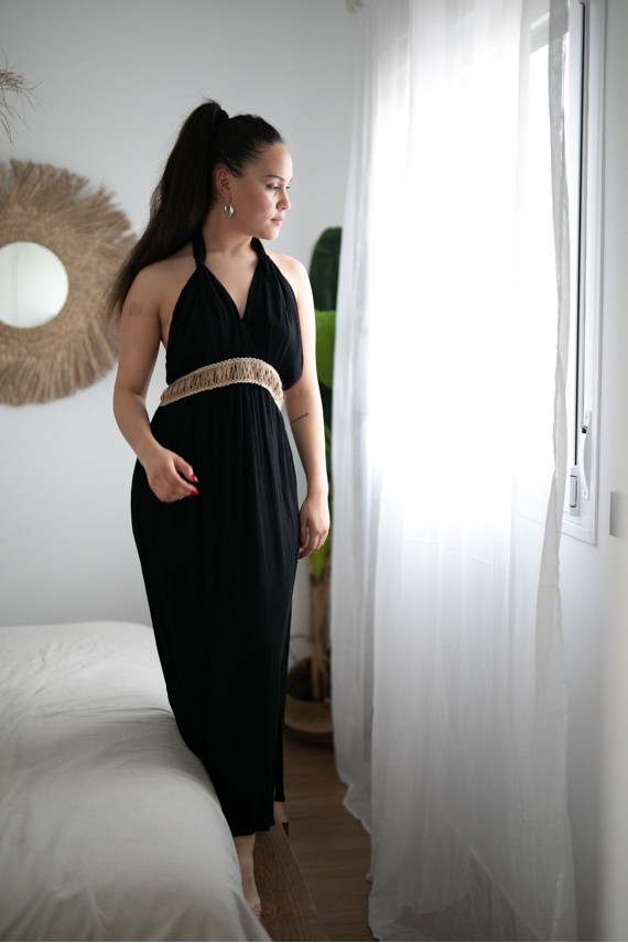 Vestido Largo Bambula Natura Cáñamo Vestido Largo Bambula Natura Cáñamo