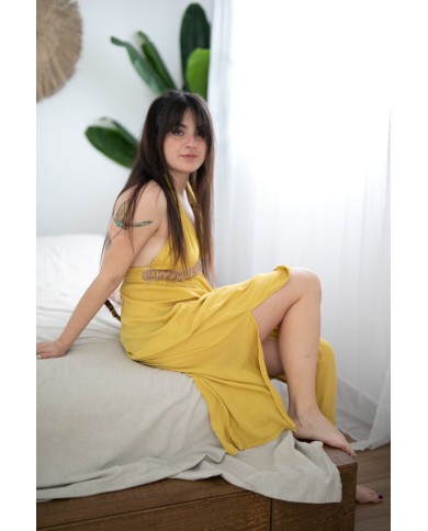 Vestido Largo Bambula Natura Cáñamo