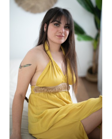 Vestido Largo Bambula Natura Cáñamo