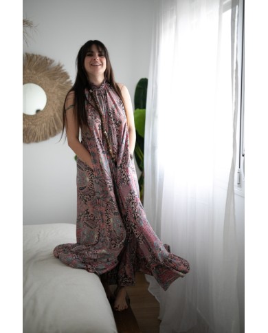 Vestido Largo halter afrodita seda Vestido Largo halter afrodita seda