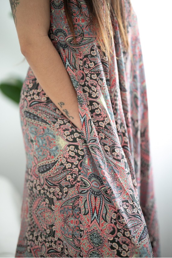 Vestido Largo halter afrodita seda