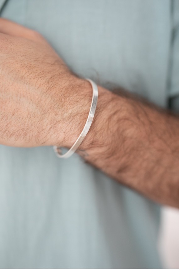 Pulsera Ancha lisa Plata Ramara