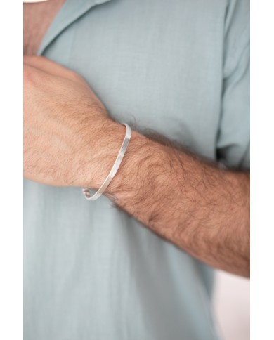 Pulsera Ancha lisa Plata Ramara