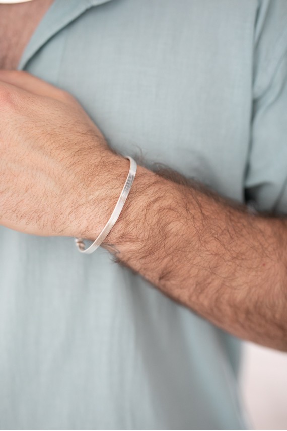 Pulsera Ancha lisa Plata Ramara