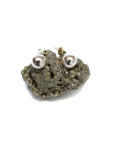 Pendientes bola plata Camelia