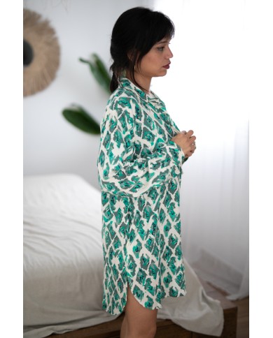 Vestido camisero corto Elisabeth Verde Vestido camisero corto Elisabeth Verde