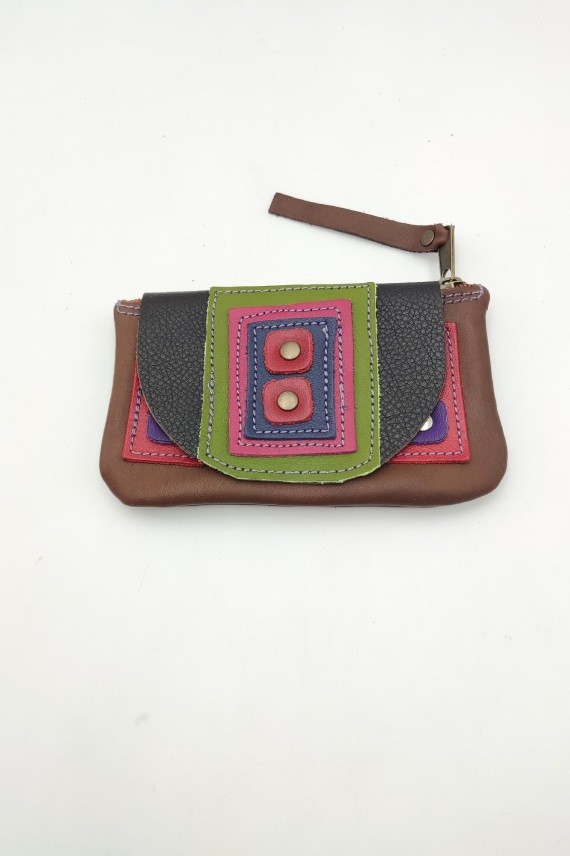 Monedero piel cuadrado Kriss Monedero piel cuadrado Kriss