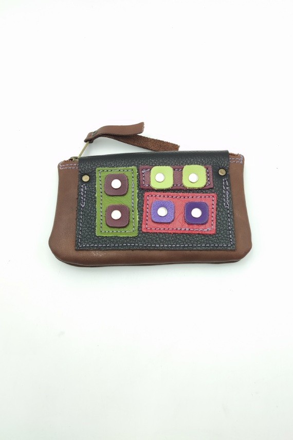 Monedero piel cuadrado Kriss Monedero piel cuadrado Kriss