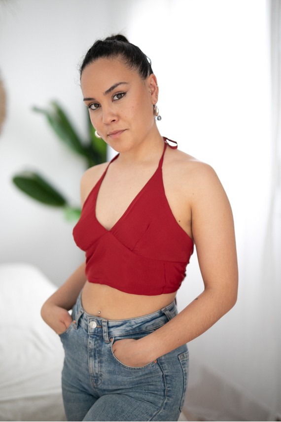 Top Seda Liso Eskorzo Top Seda Liso Eskorzo