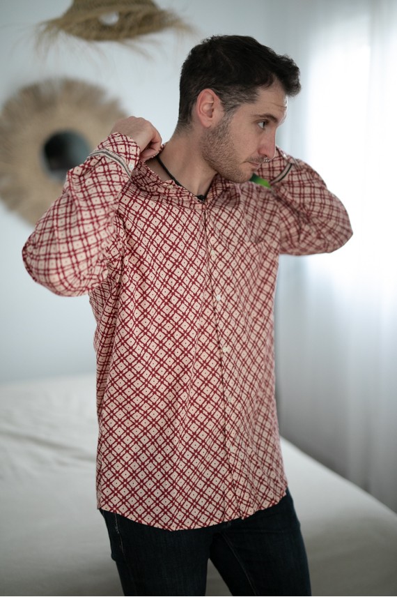 Camisa Manga Larga Block Cotton Padmé Burdeos Camisa Manga Larga Block Cotton Padmé Burdeos