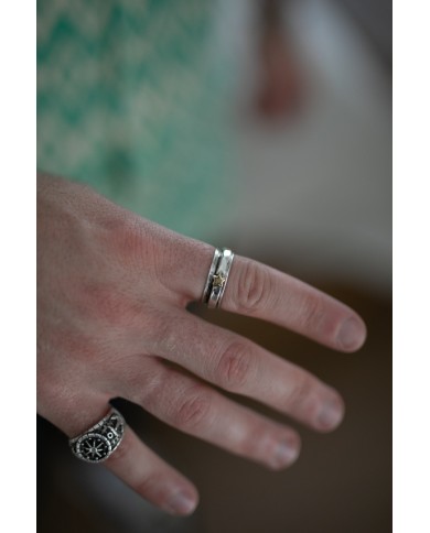 Anillo plata Rosa de los vientos