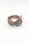 Pulsera piel Serpiente naranja