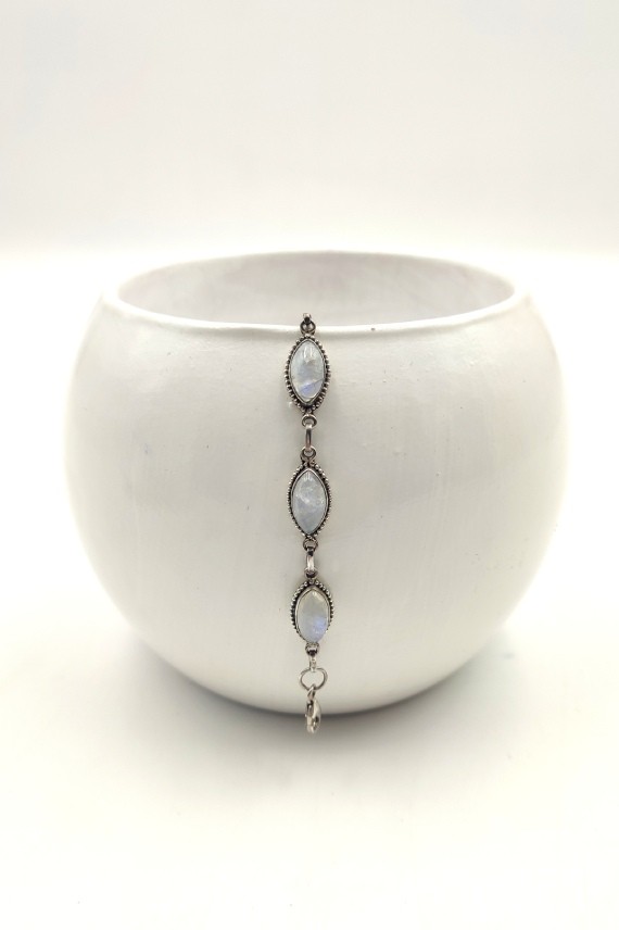 Pulsera plata piedra luna Kingston