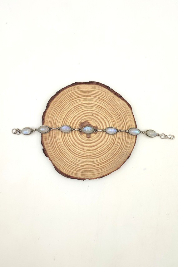 Pulsera plata piedra luna Kingston
