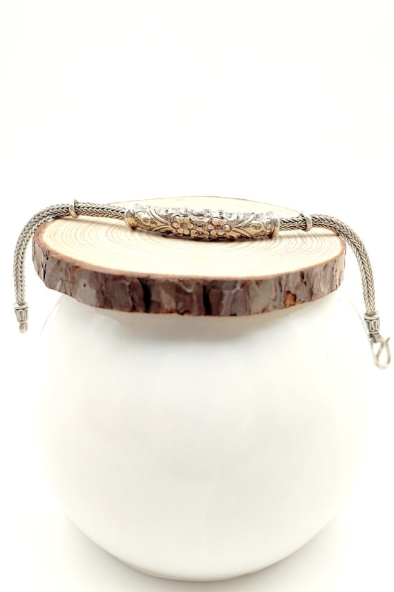 Pulsera Plata trenzada Bali