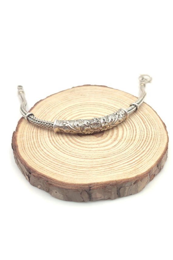 Pulsera Plata trenzada Bali
