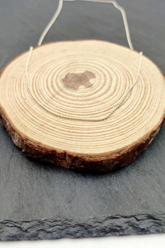 Cadena Plata Bolitas