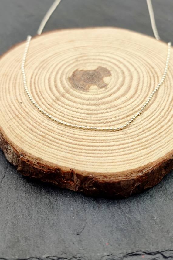 Cadena Plata Bolitas