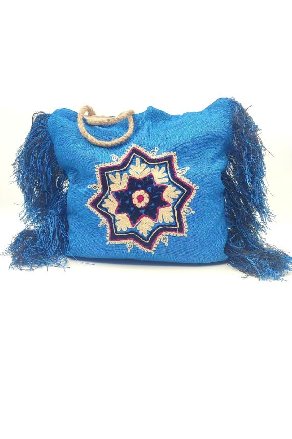 Bolso Rafia Bordado Mandala Bolso Rafia Bordado Mandala