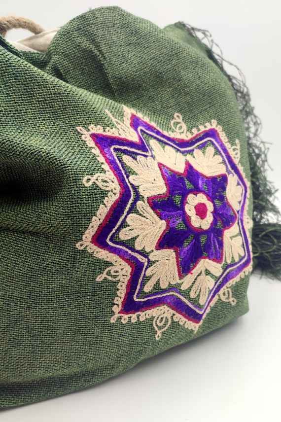 Bolso Rafia Bordado Mandala Bolso Rafia Bordado Mandala