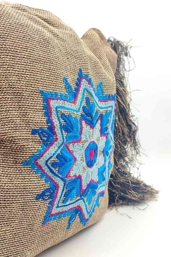 Bolso Rafia Bordado Mandala Bolso Rafia Bordado Mandala