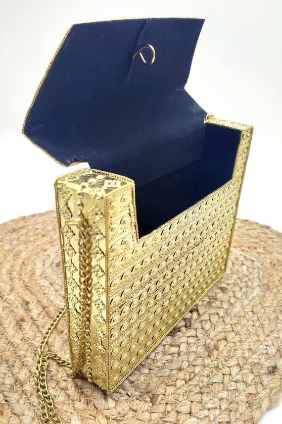 Bolso Latón Nancy Oro