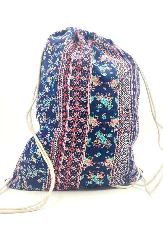 Mochila Saco seda flor marino Mochila Saco seda flor marino