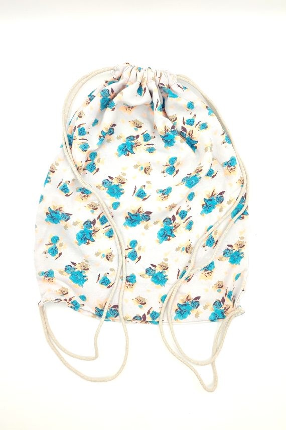 Mochila Saco seda flor blanca Mochila Saco seda flor blanca