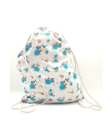 Mochila Saco seda flor blanca Mochila Saco seda flor blanca