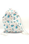 Mochila Saco seda flor blanca