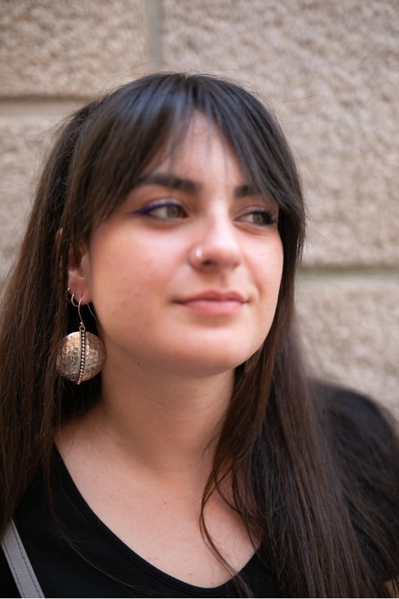 Pendientes plata luna llena