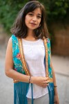 Chaleco algodón orgánico blanco estampado boho Chaleco algodón orgánico blanco estampado boho