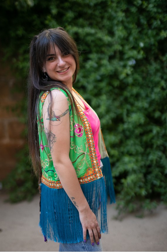 Chaleco Mía India Seda Flecos Chaleco Mía India Seda Flecos
