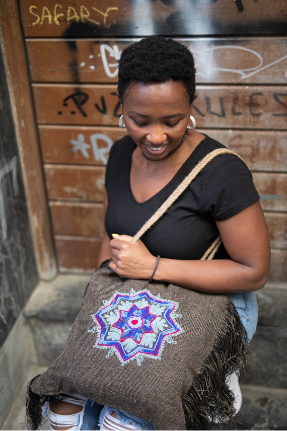 Bolso Rafia Bordado Mandala Bolso Rafia Bordado Mandala