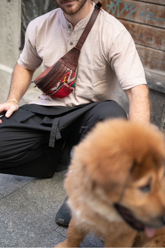 Riñonera-Faltriquera Noa Marrón Kilim Riñonera-Faltriquera Noa Marrón Kilim