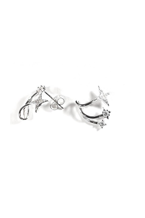 Pendientes plata Estrella líneas Pendientes plata Estrella líneas