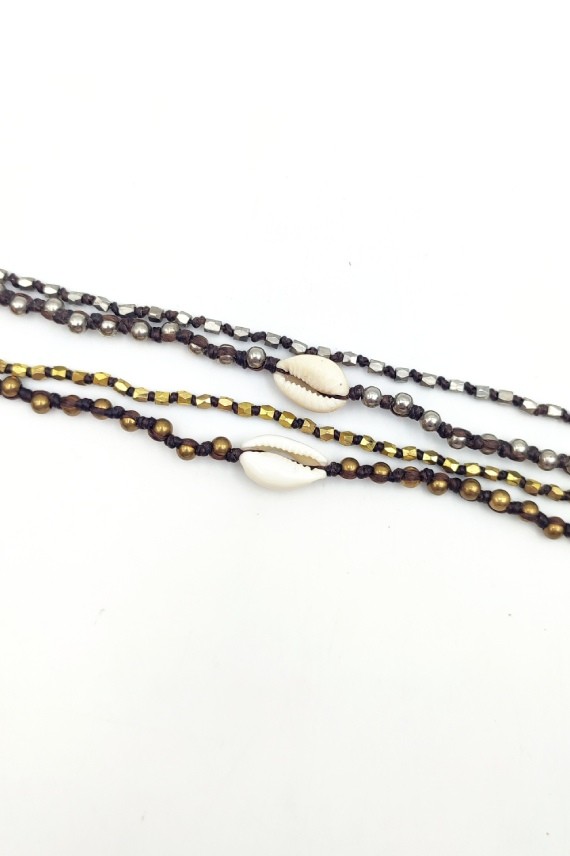 Tobillera Macramé Cauri Tobillera Macramé Cauri