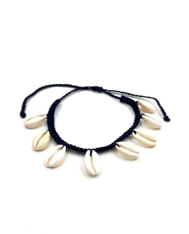 Tobillera y Pulsera Macramé Cauri