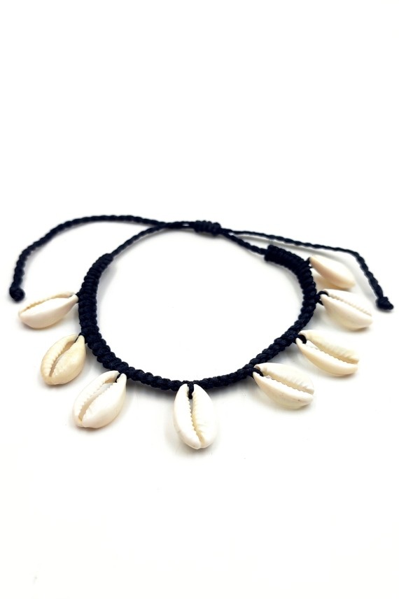 Tobillera y Pulsera Macramé Cauri Tobillera y Pulsera Macramé Cauri
