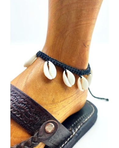 Tobillera y Pulsera Macramé Cauri