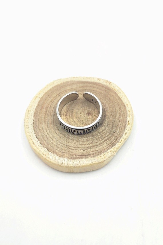 Anillo plata Midi Greca Abierto Anillo plata Midi Greca Abierto