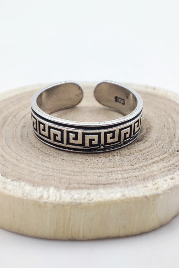 Anillo plata Midi Greca Abierto Anillo plata Midi Greca Abierto