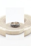 Anillo aro midi Trenza plata