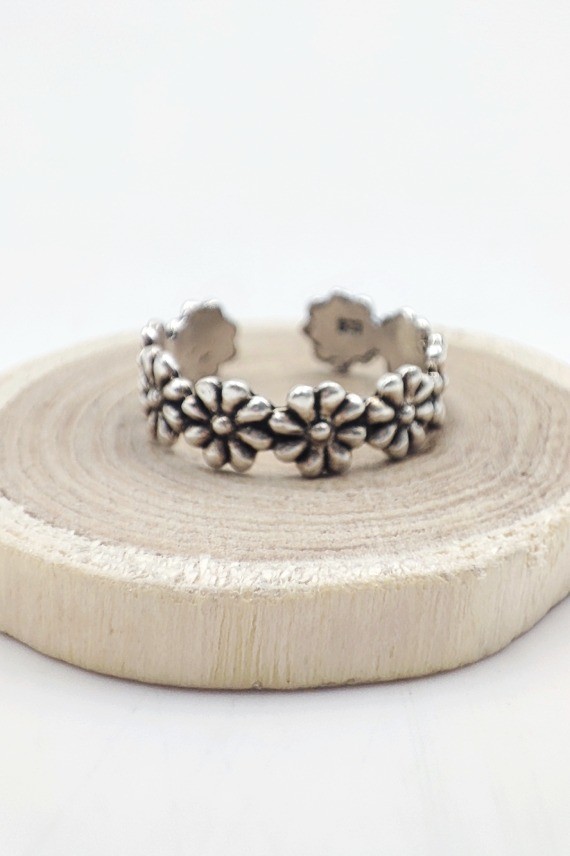 Anillo midi Margaritas plata