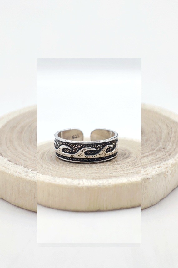 Anillo midi Olas plata