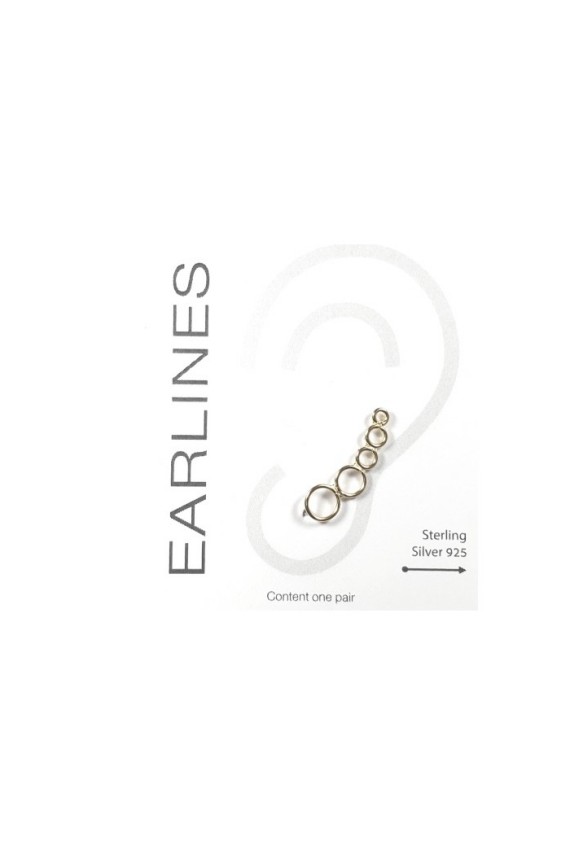 Pendientes trepador plata círculos Pendientes trepador plata círculos