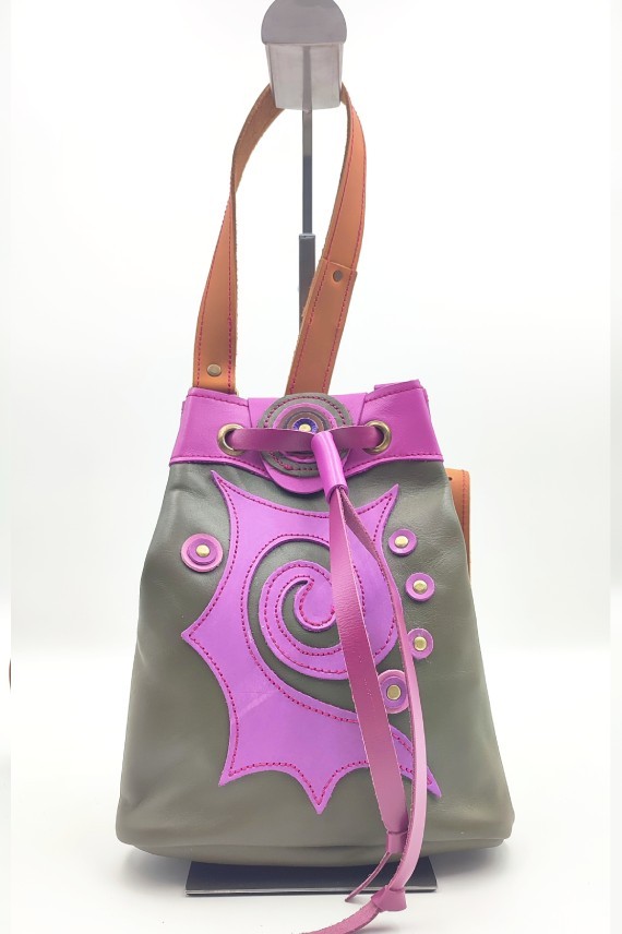 Bolso piel Bombonera Mayra Lila Bolso piel Bombonera Mayra Lila