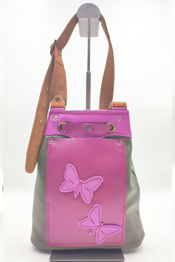 Bolso piel Bombonera Mayra Lila Bolso piel Bombonera Mayra Lila