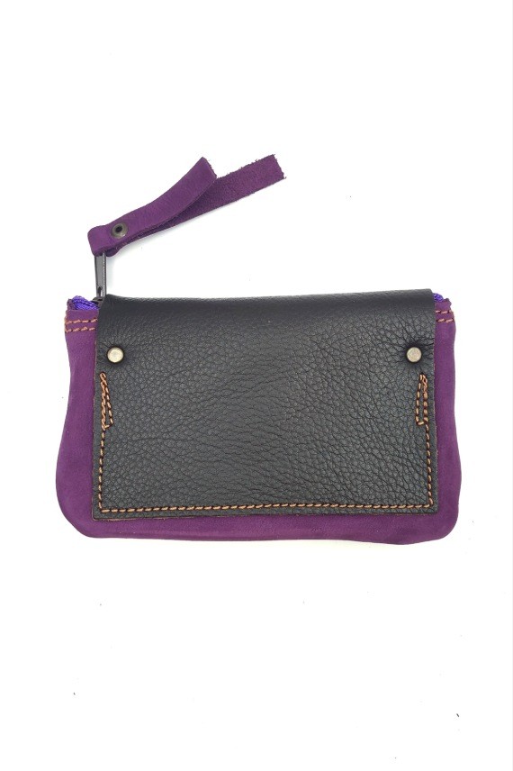 Monedero piel cuatro cuadrados B Monedero piel cuatro cuadrados B