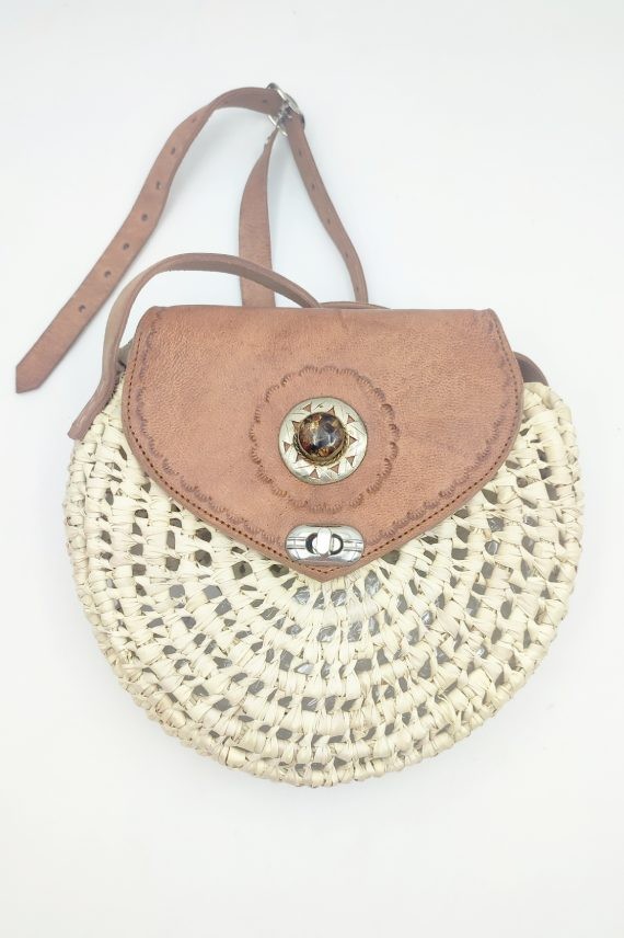 Bolso redondo palma ámbar Mckennitt